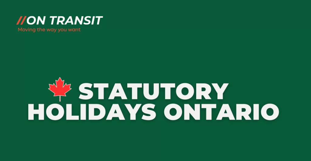 Statutory Holidays Ontario 2023